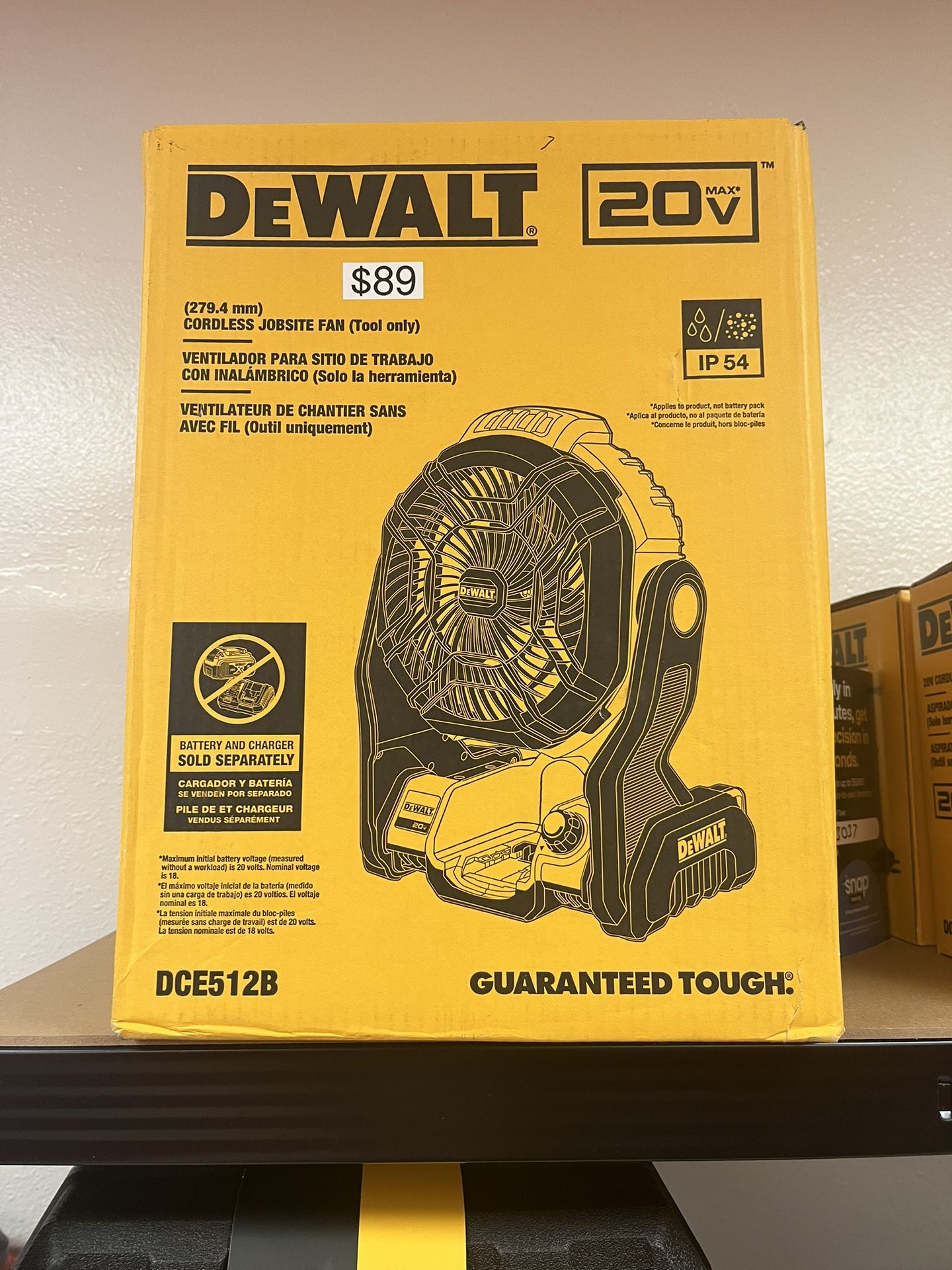 Dewalt Cordless Jobsite Fan Tool Only 
