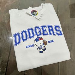 Dodgers Hello Kitty Night, Crewneck Sweatshirts, Custom Shirts, Hello Kitty, Dodgers 