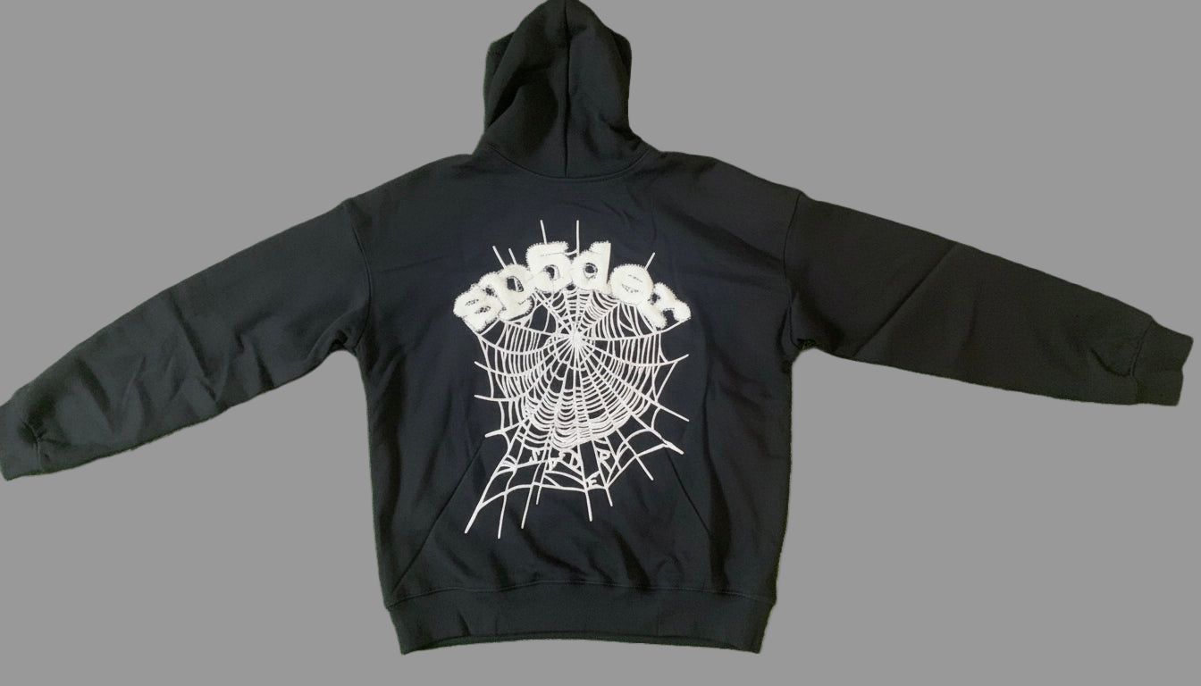 Sp5der OG Web Hoodie in black Vvs