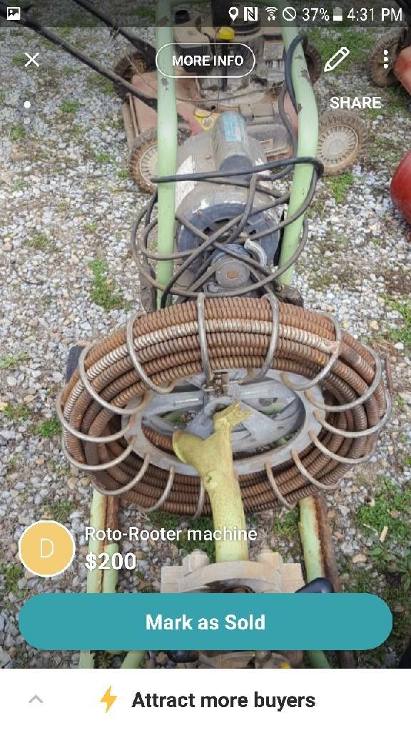 roto rooter machine for Sale in Fort McCoy, FL - OfferUp