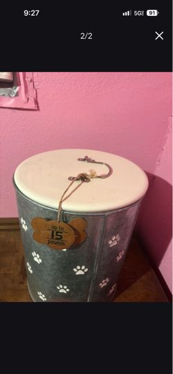 Galvanized Metal Pet Food Storage Container