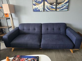 Beautiful blue sofa and armchair set