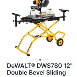 DeWALT® DWS780 12" Double Bevel Sliding Miter Saw & DWX726 Rolling Stand

