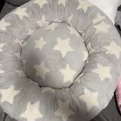 Large plush dog bed
