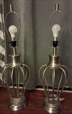 Silver lamps 2 Hampton bay brand