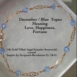 14k Gold Filled December Birthstone Bracelet 