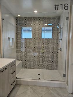 Custom 3/8" Frameless Shower Glass