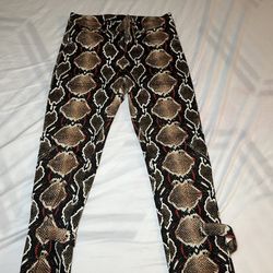 Original Authentic Burberry Women’s Snake Print Jeans 