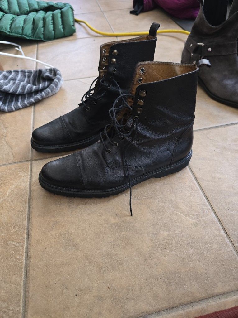 Men Leather Boots Made In Italy