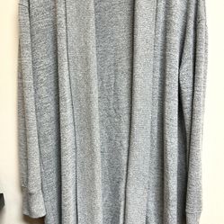 GAP- Soft Spun Gray Open Front Lightweight Soft Cardigan Size L
