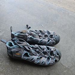 Keen Newport Water Sandals Womens 7.5 Gray Blue Hiking Sandals