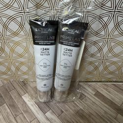 Set of Two L'Oreal Paris Prime Lab Up to 24H Matte Setter Face Primer