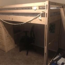 Loft Bed, Desk, and Console Bedroom Set