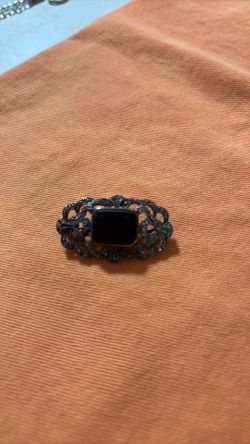 Vintage Marcasite Sterling Silver Pin