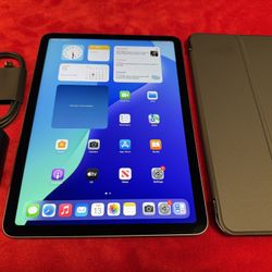 Apple iPad Air 4th Gen-2020, A14 Bionic Chip, 4GB RAM, 64GB, Wi-Fi, 10.9” Liquid Retina+Case+Charger 