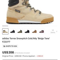 NWT adidas Terrex Snowpitch COLD.RDY “Beige Tone” (FZ3377) | Men’s 9.5