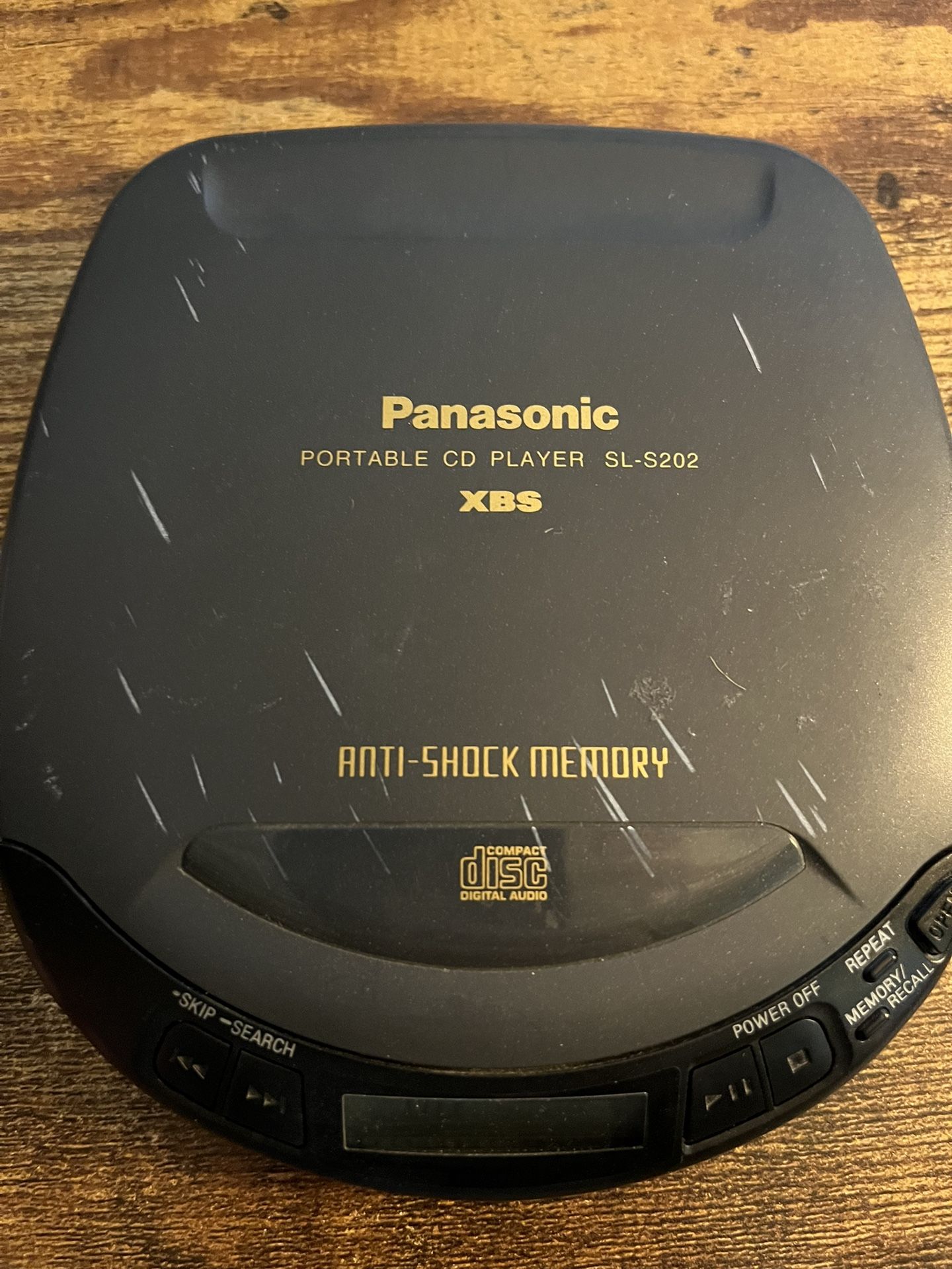 Panasonic Cd Player Sl- S202 With XBS Anti Shock Memory Tested Works
