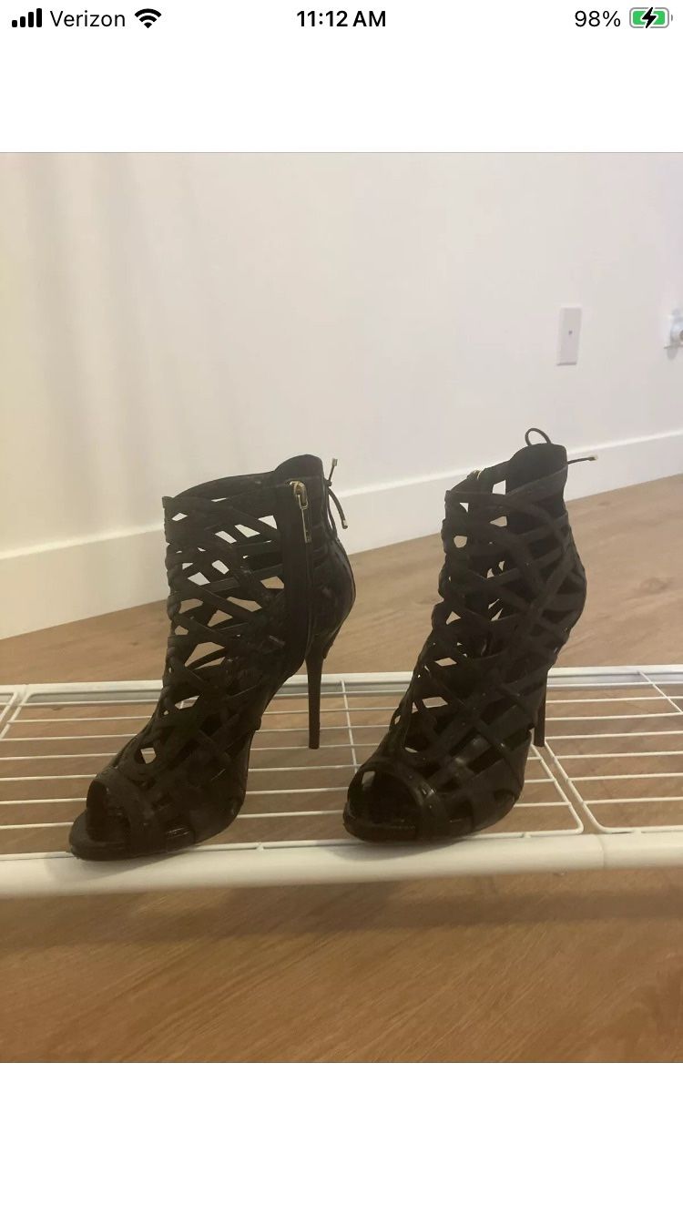 Christian Dior Black Leather Booties 