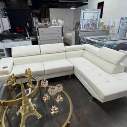 Sectional sofa with cup holders. New.