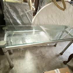 Vintage Chrome Console Table