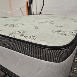 Queen Size 15 Inches Double Side Jumbo Pillowtop Mattress With Free Boxspring Special 