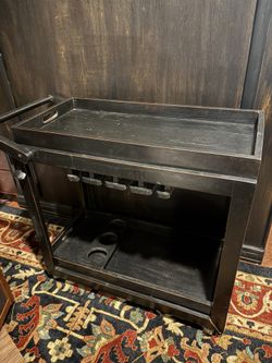 Solid Wood Bar Cart 