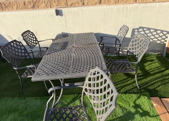 Patio table set wrought iron