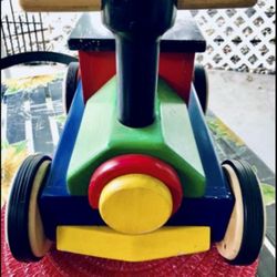 Painted Wooden Tractor