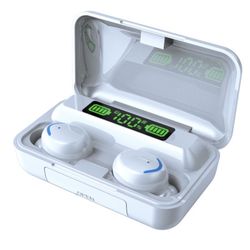 TWS White Bluetooth 5.0 Wireless Earbuds Headphone Waterproof