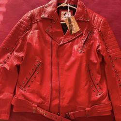 Red Leather Jacket 