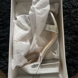 Silver Heels Size 8