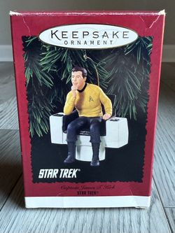 Vintage 1995 Star Trek Captain Kirk Christmas Ornament Hallmark