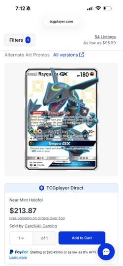 Rayquaza GX Alternate Art Promo Pokémon Card