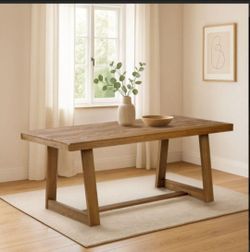 Plank Beam Farmhouse Dinning Table