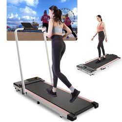 Walking Pad Treadmill with Handle Bar 3.0 HP Foldable Treadmills 300LBS Capacity Folding Walking Pad 3 in 1 Under Desk Treadmill Remote Control with A