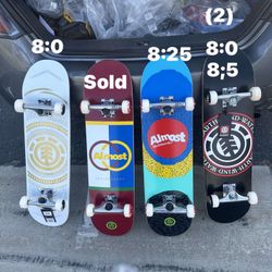 Skateboard 8:0 - 8:5.  $65 Each Price Firme !!!