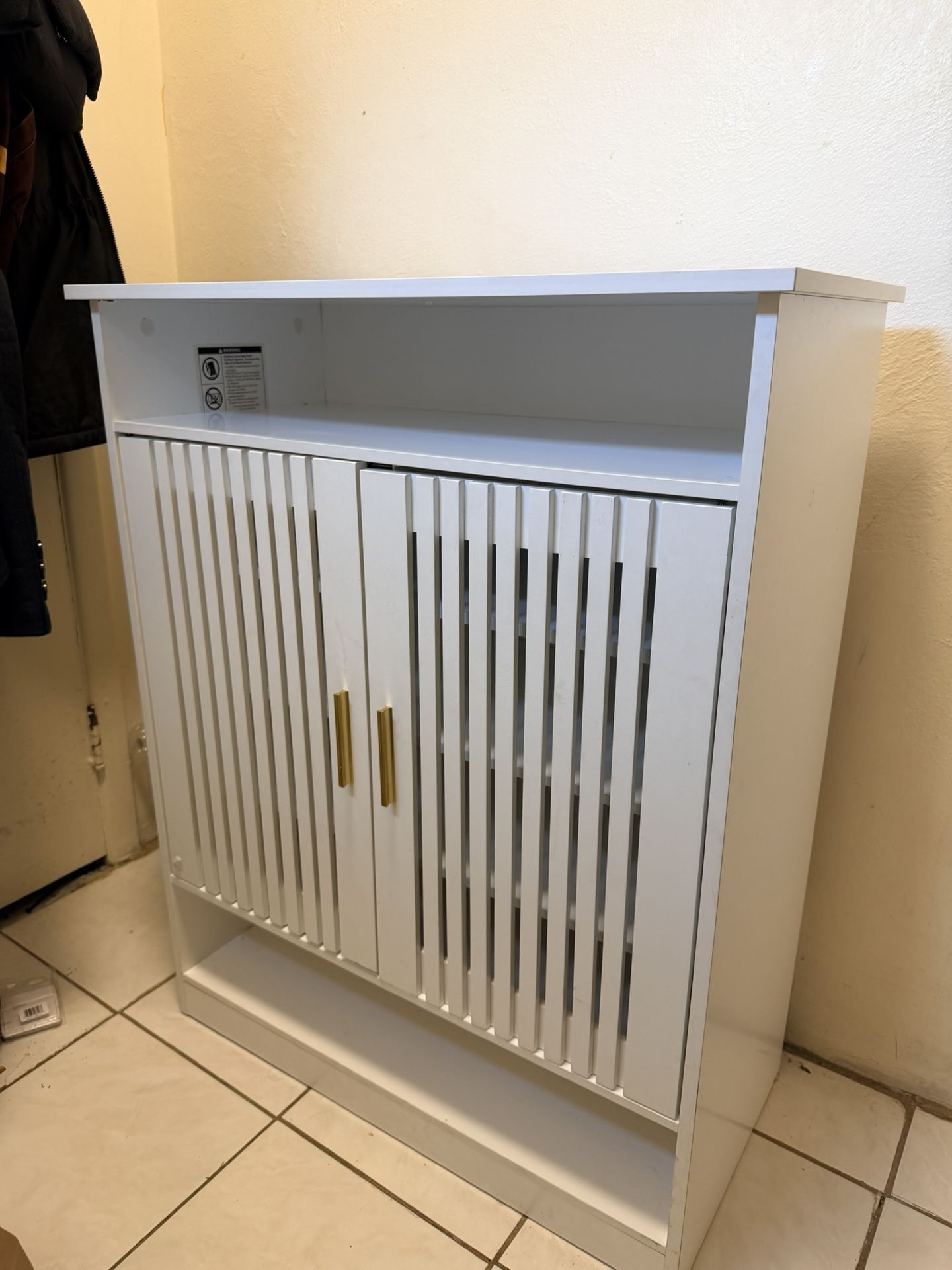 Loomie Shoe Cabinet with Doors, 6-Tier Shoe Storage Cabinet with Adjustable Shelves & Top Cubby, Freestanding Shoe Rack Shoe Storage Organizer for Ent