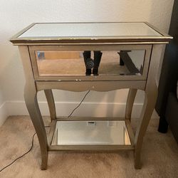 Mirror Side Table Nightstand