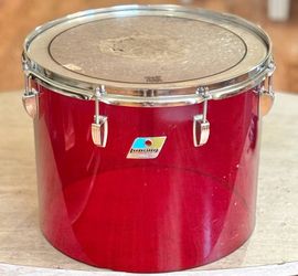 Vintage 70's Ludwig Vistalite 15" Concert Tom Red Acrylic for Drum Set Kit 1970s