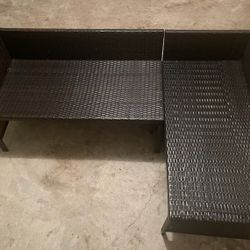 Large Indoor/ Outdoor rattan sofa chaise