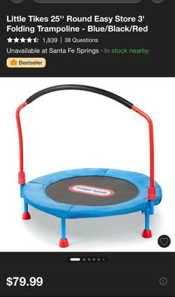 Little Tikes Easy Store 3-Foot Trampoline
