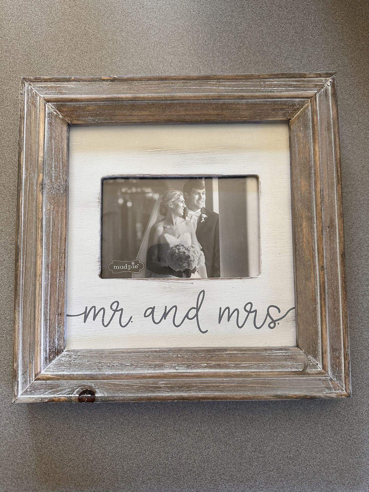 Mr And Mrs Wooden Picture Frame