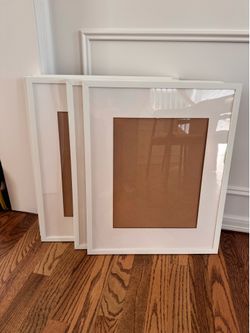 6 White Matted Frames