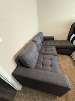 Sectional couch 80Long x30  gray