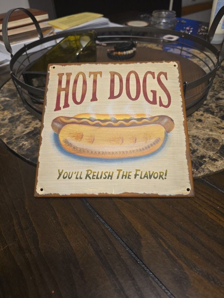 Hot Dog Vintage Metal Sign