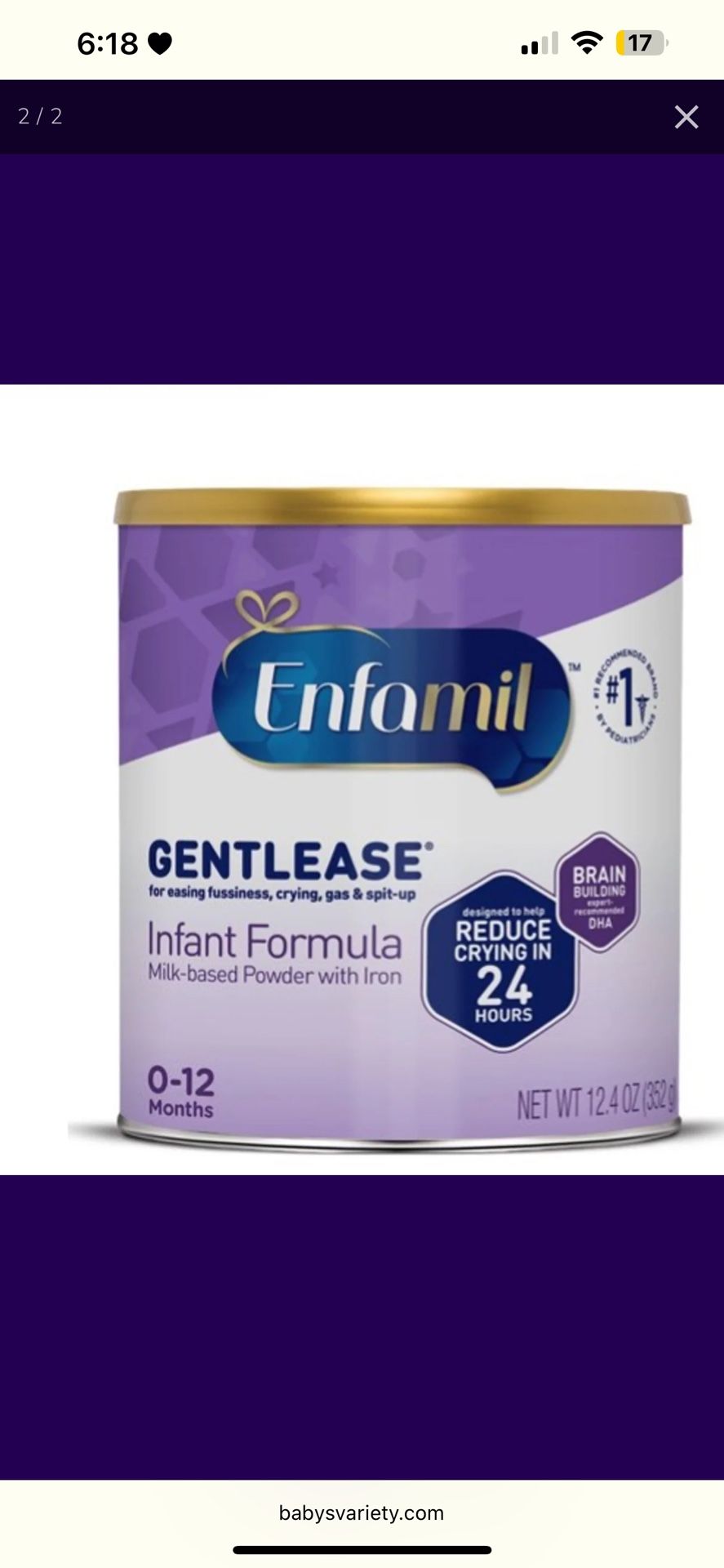 $14 Enfamil
