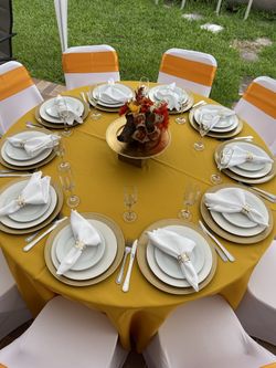 Sillas - Mesas - manteles - Thankgiving- Holiday 