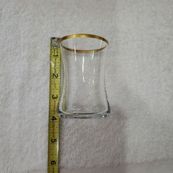 Gold Rimmed Drinking Glass