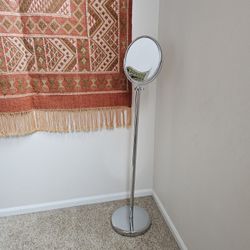 Taymor 01-1055 Adjustable Makeup Floor Mirror, Chrome, 49" to 80"