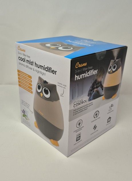 New | Crane Owl Cool Mist Humidifier 0.5gal